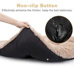 Ultra Soft Washable Calming Dog Bed, Beige