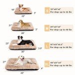 Ultra Soft Washable Calming Dog Bed, Beige