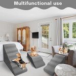 Dog Stairs for High Beds – 6 Steps, Grey