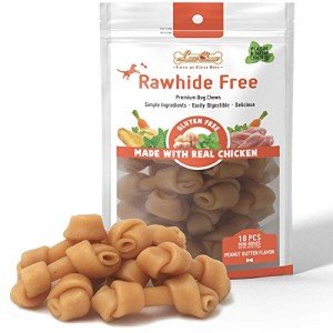 LuvChew Peanut Butter Dog Chew Bones - 18 pcs