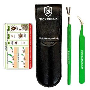 TickCheck Tick Remover Kit with Tweezers & Case