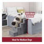 Trixie Foldable 4-Step Dog Stairs - Gray