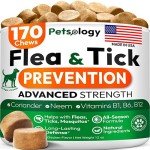 Natural Flea and Tick Chews for Dogs - 170 Count