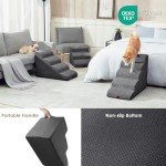 EHEYCIGA 4-Step Pet Stairs for Dogs & Cats