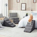EHEYCIGA 4-Step Pet Stairs for Dogs & Cats