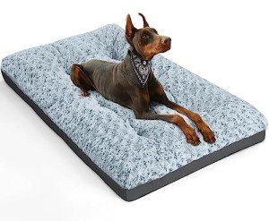 POCBLUE Large Washable Comfort Dog Bed, Grey