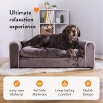 Stylish Large Dog Sofa with Pillows - Charcoal