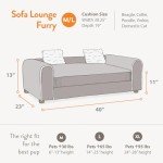 Stylish Large Dog Sofa with Pillows - Charcoal