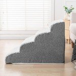 Curved Dog Stairs for High Beds and Sofas