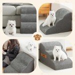 Extra Wide Dog Stairs Ramp for Beds & Couches