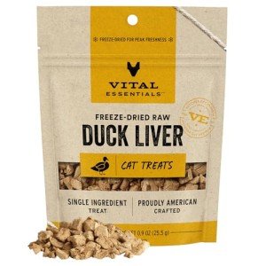 Vital Essentials Freeze-Dried Duck Liver Cat Treats