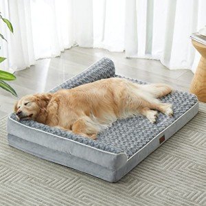 Large Orthopedic Waterproof Dog Bed with Washable Cover