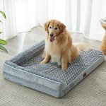 Large Orthopedic Waterproof Dog Bed with Washable Cover