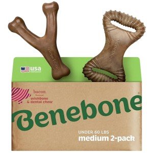 Benebone 2-Pack Wishbone & Dental Chew Toys