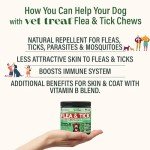 Natural Flea and Tick Chews for Dogs - 120 Treats