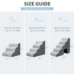 Foldable 4-Step Dog Stairs for High Beds