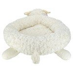 Ultra Plush Lamb Chop Dog Bed - 27" White