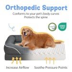 Washable Orthopedic Dog Bed with Bolsters