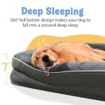 Washable Orthopedic Dog Bed with Bolsters