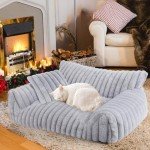 Fluffy Couch Bed for Cats and Small Dogs