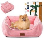 Orthopedic Dog Bed for Medium Dogs - Pink