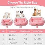 Orthopedic Dog Bed for Medium Dogs - Pink