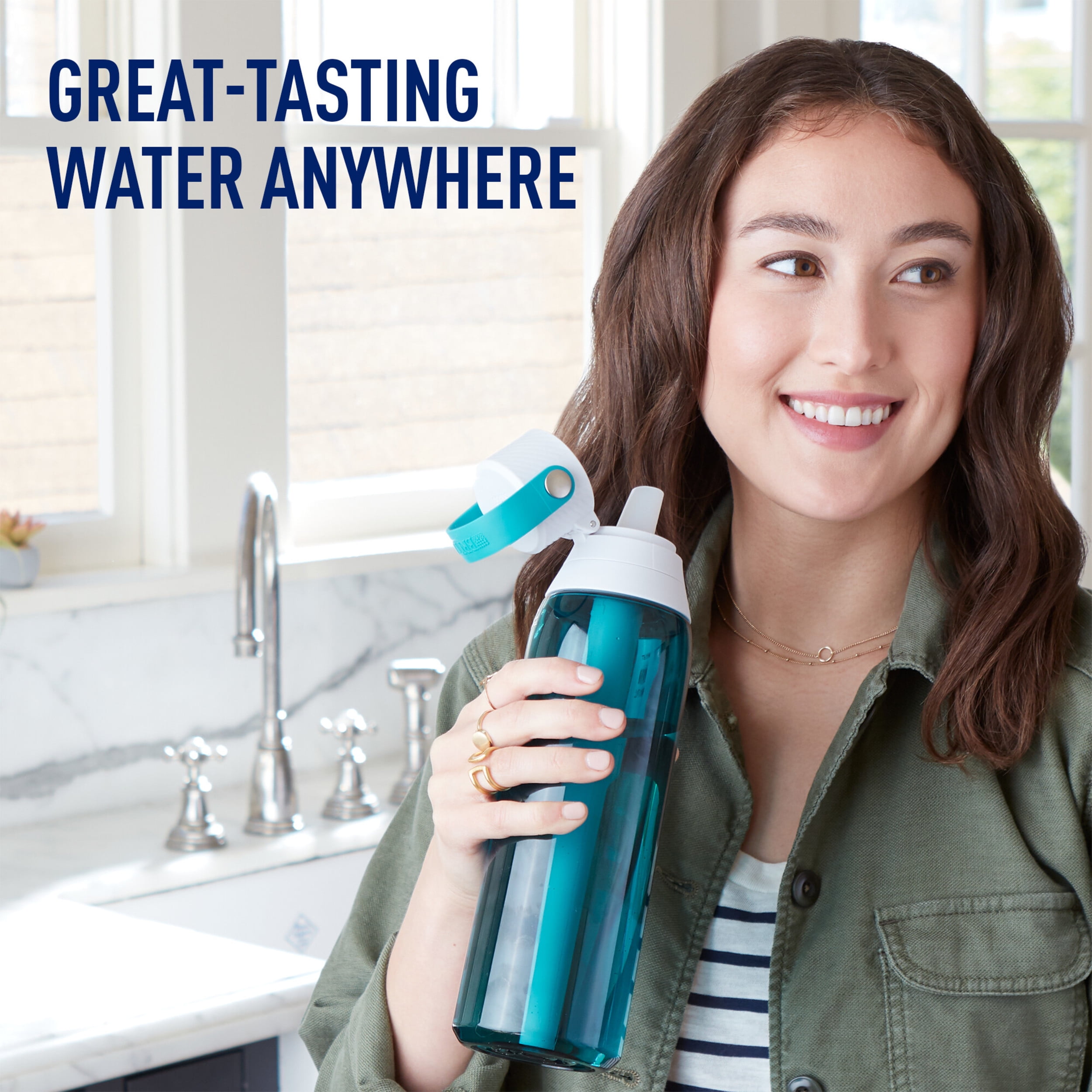 Brita Filtered Water Bottle, Sea Glass, 26 oz