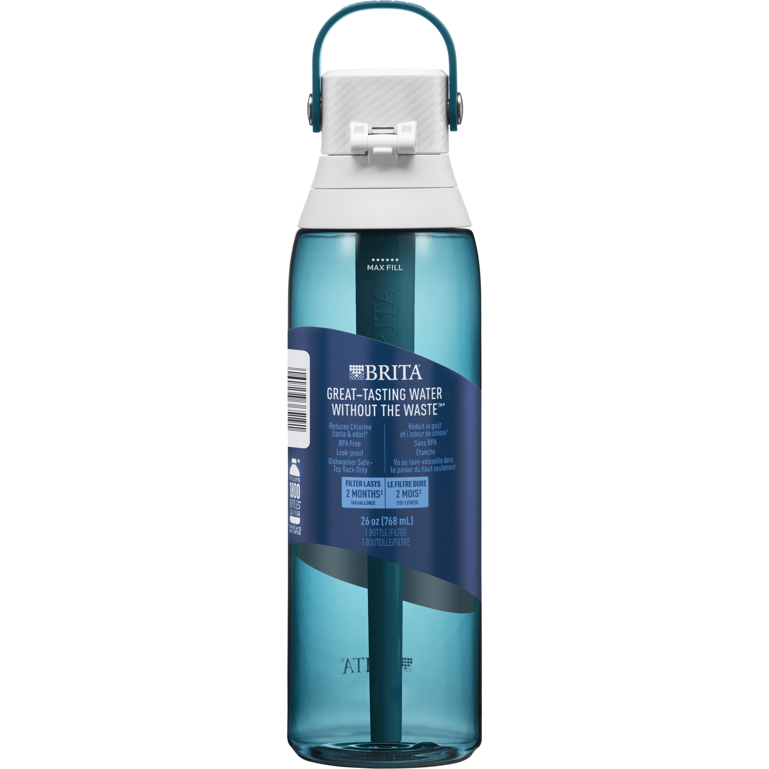 Brita Filtered Water Bottle, Sea Glass, 26 oz