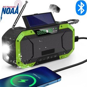 iFanze Solar Hand Crank Emergency Weather Radio