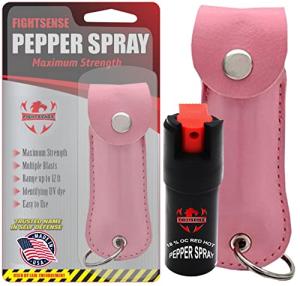 FIGHTSENSE Compact Pepper Spray with Keychain (Pink)