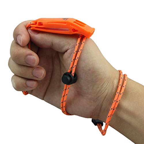 Loud Survival Whistles with Lanyard - 2 Pack
