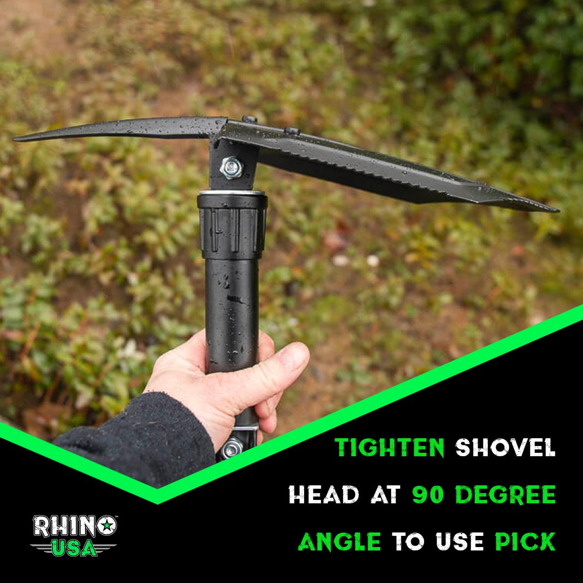 Rhino USA Heavy Duty Survival Folding Shovel