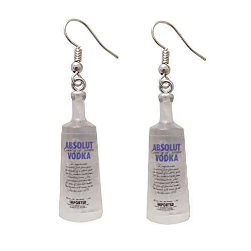 ROSTIVO Novelty Vodka Bottle Gemstone Earrings Women Girls