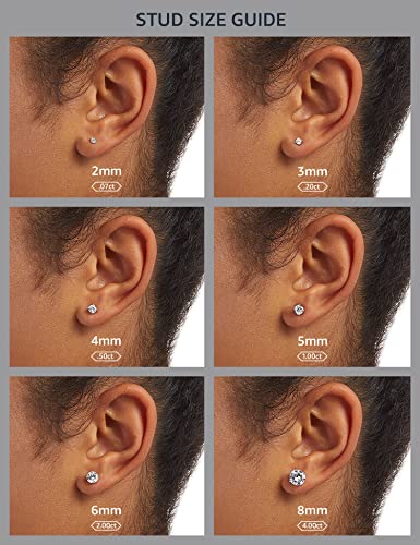 Sterling Silver Aquamarine Birthstone Stud Earrings - March