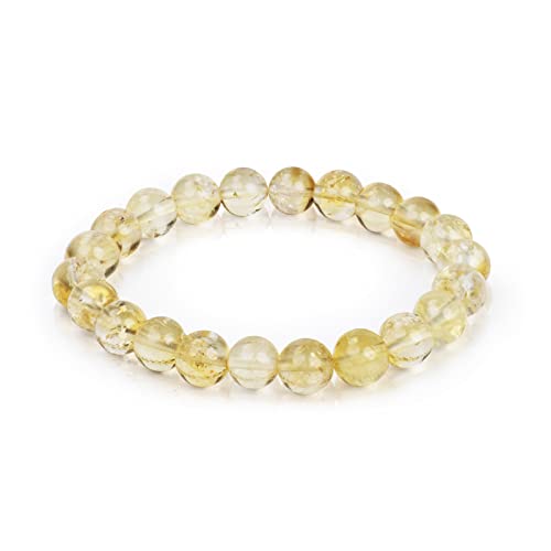 Handmade Citrine Crystal Chakra Healing Bracelet for Wealth
