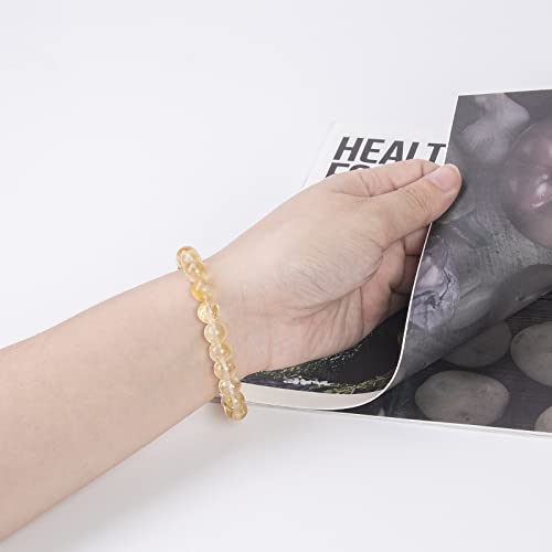 Handmade Citrine Crystal Chakra Healing Bracelet for Wealth