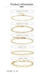 14K Gold Chain Bracelet Set for Women and Girls