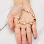 Gold Plated Star Bracelet by Philip Jones