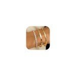 Gold Plated Bracelet Set for Women - 3 Pieces