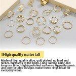 22-Piece Gold Stacking Ring Set for Occasions