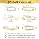 Gold Plated Stacking Bracelets Set for Women