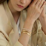 Gold Plated Bracelet Set for Women - 3 Pieces