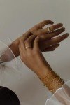 14K Gold Chain Bracelet Set for Women and Girls
