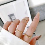 22-Piece Gold Stacking Ring Set for Occasions