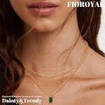 14K Gold Plated Birthstone Necklace for Women