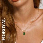 14K Gold Plated Birthstone Necklace for Women