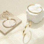 Gold Plated Bracelet Set for Women - 3 Pieces