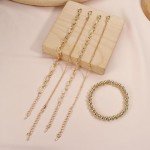 Trendy Gold Jewelry Set for Women – Earrings, Necklace, Bracelet