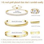 Gold Plated Bracelet Set for Women - 3 Pieces