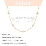 Trendy Dainty Silver Necklace with Gold Flower Charm
